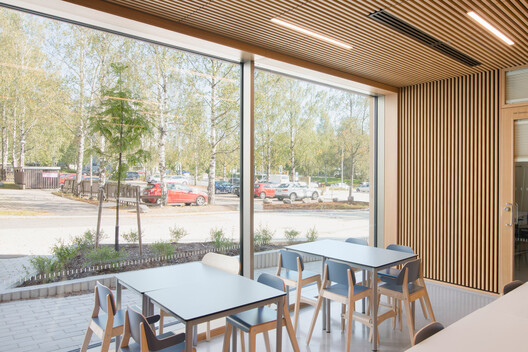 Aurinkokallio Daycare Center / Verstas Architects - Interior Photography, Dining room, Wood