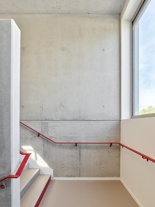 School Complex of the Olive Tree / GGR architectes - Interior Photography, Stairs, Handrail
