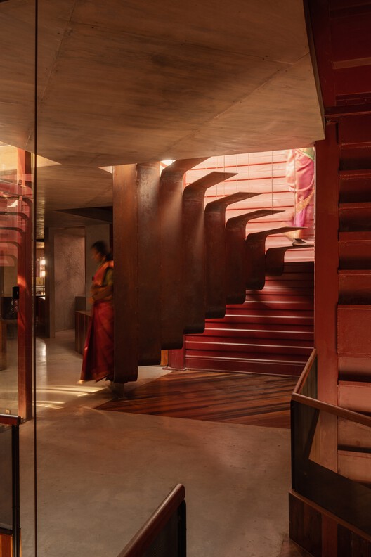 Petti Restaurant / Wallmakers - Interior Photography, Stairs, Wood