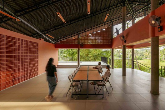 Soil Stories Pavilion / Magicline Studio - Interior Photography, Dining room, Beam