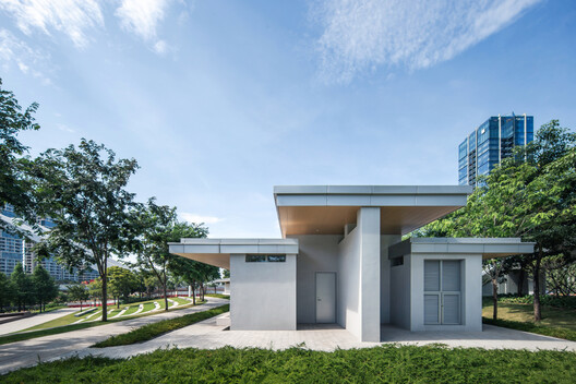 Three Service Pavilions of Guiwan Park / hang cheng studio - Exterior Photography, Concrete