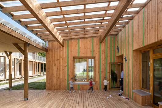 Leisure Center of Uzurat / atelier quatre + R2K Architectes - Interior Photography, Wood, Beam