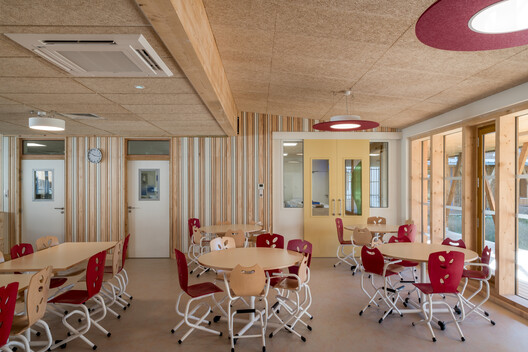 Leisure Center of Uzurat / atelier quatre + R2K Architectes - Interior Photography, Dining room, Wood, Chair
