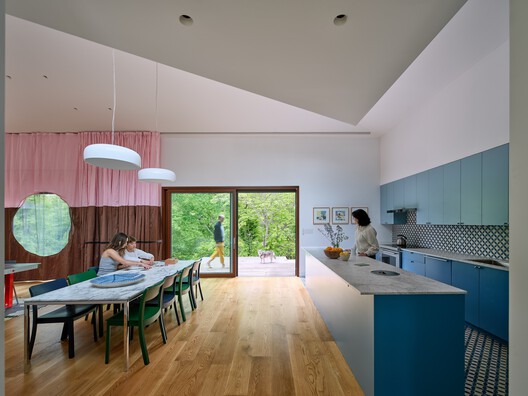 Riverhouse / WORKac - Interior Photography, Kitchen, Wood, Chair