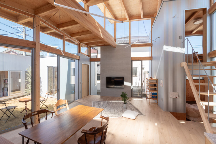 梅野木住宅 / Hidekazu Kishi Architects - 室内图, 木头, 梁