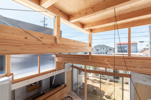 House in Umenoki / Hidekazu Kishi Architects - Interior Photography, Kitchen, Wood, Beam