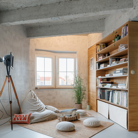 Apartment Conversion into a Creative Studio / alchitekt - Interior Photography, Living Room, Wood, Lighting
