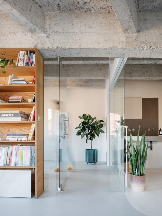 Apartment Conversion into a Creative Studio / alchitekt - Interior Photography, Closet, Wood, Lighting, Chair
