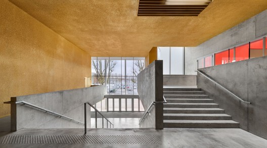 Thionville Multipurpose Sports Complex / Dominique Coulon & associés - Interior Photography, Stairs, Concrete, Handrail