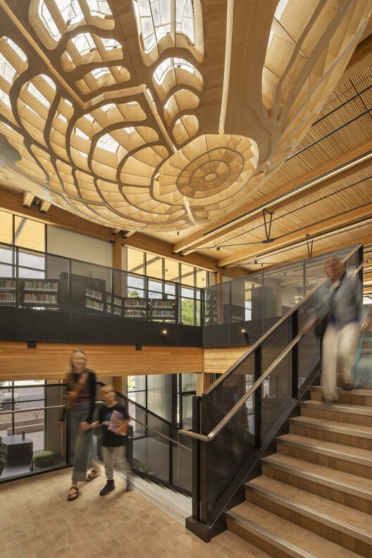 Redmond Library / Miller Hull Partnership Redmond Library / Miller Hull Partnership - Interior Photography, Stairs, Wood