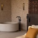 Villa Elfida / CD Architectes - Interior Photography, Hospitality Architecture, Bathroom, Lighting, Bathtub, Sink