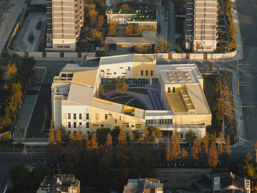 Block Kindergarten / SoBA - Exterior Photography, Concrete, Courtyard