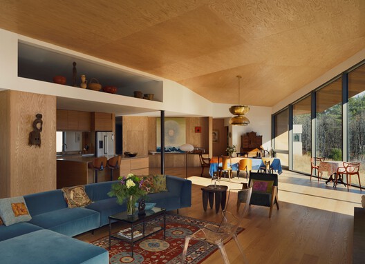 Artist Residence and Studio in NY / Horizontal Design - Interior Photography, Wood, Table, Chair, Sofa, Lighting