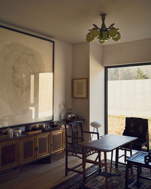 Artist Residence and Studio in NY / Horizontal Design - Interior Photography, Wood, Table, Lighting, Chair, Glass