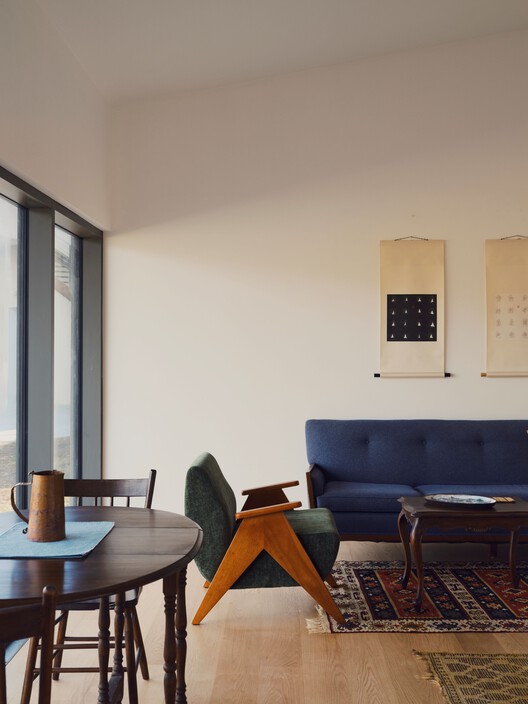 Artist Residence and Studio in NY / Horizontal Design - Interior Photography, Living Room, Wood, Chair, Lighting, Table