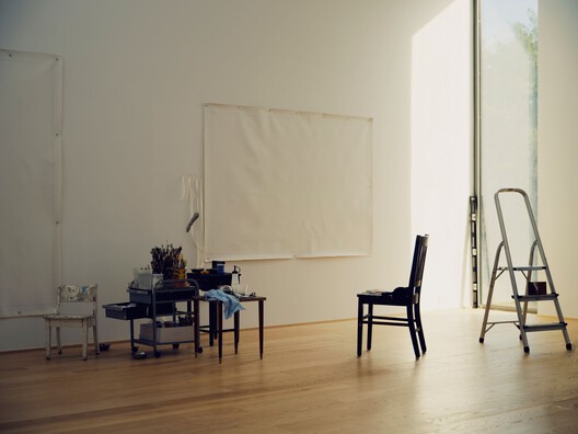 Artist Residence and Studio in NY / Horizontal Design - Interior Photography, Dining room, Wood, Lighting, Chair