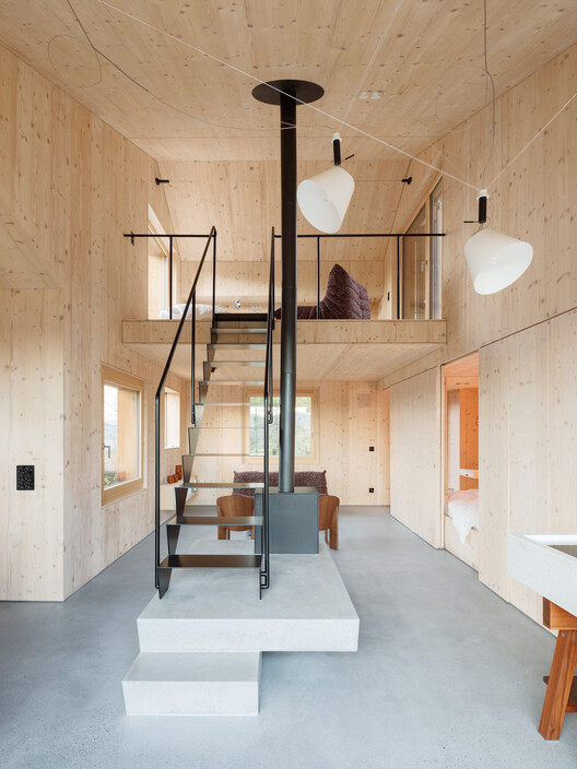 Swiss Alpine Cabin Reconstruction / Guča arch. - Interior Photography, Wood