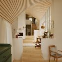 Villa Färingsö - Artist's House / Strombro Building Workshop - Interior Photography, Houses, Stairs, Beam, Lighting, Chair