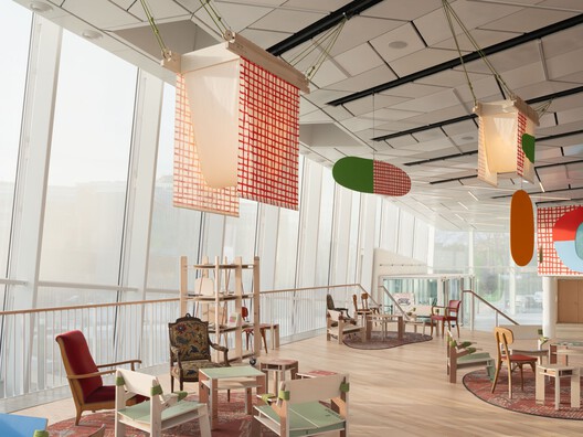 Nanterre-Amandiers National Drama Center Renovation and Rehabilitation / Snøhetta - Interior Photography, Wood, Lighting, Chair, Glass