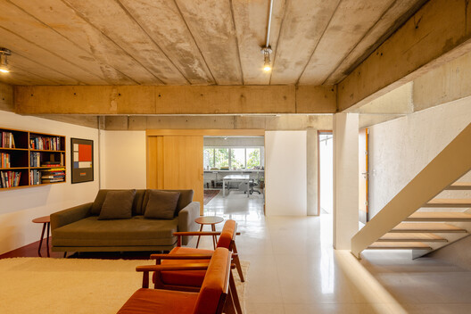 Residence in Sumaré / Trema Arquitetura + Gabriel Sepe - Interior Photography, Living Room, Wood, Beam