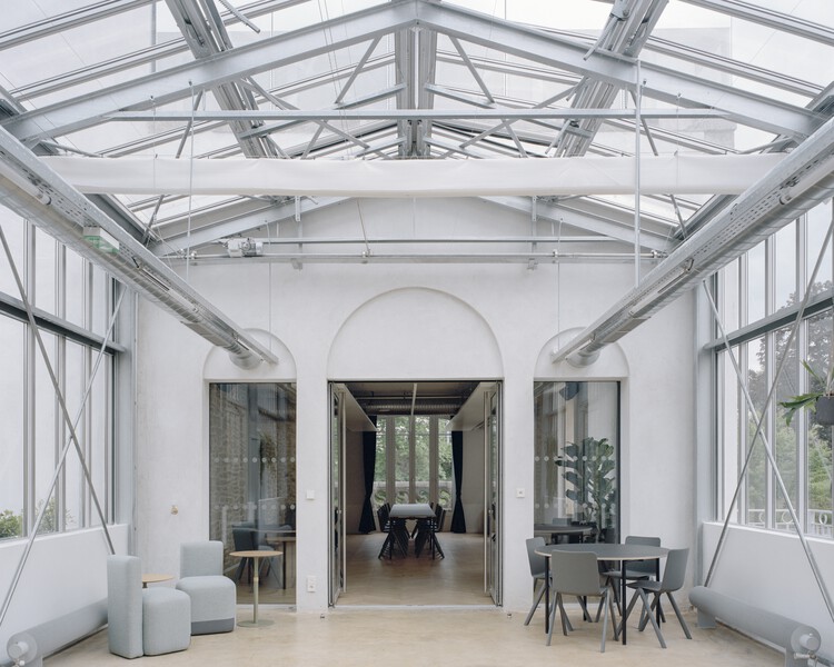 流动第三空间 / Office Zola architectes - 室内图, 餐厅, 灯, 玻璃, 椅子, 梁