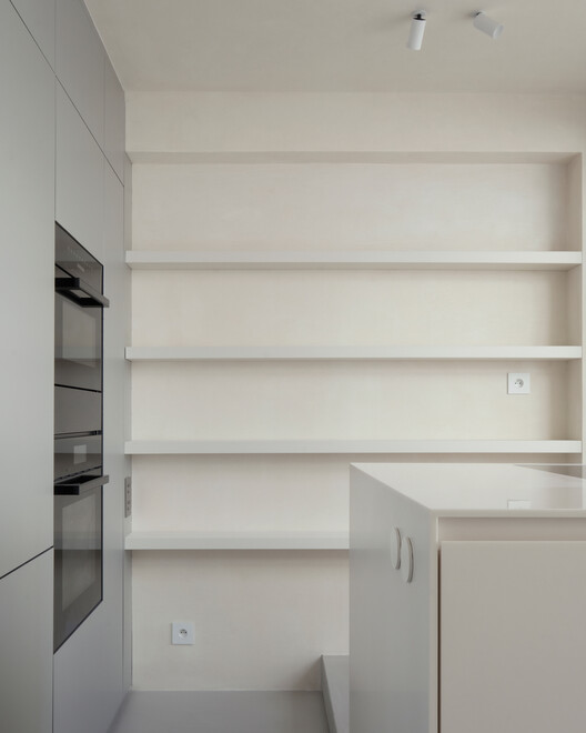Apartment A / heros - Interior Photography, Shelving, Wood