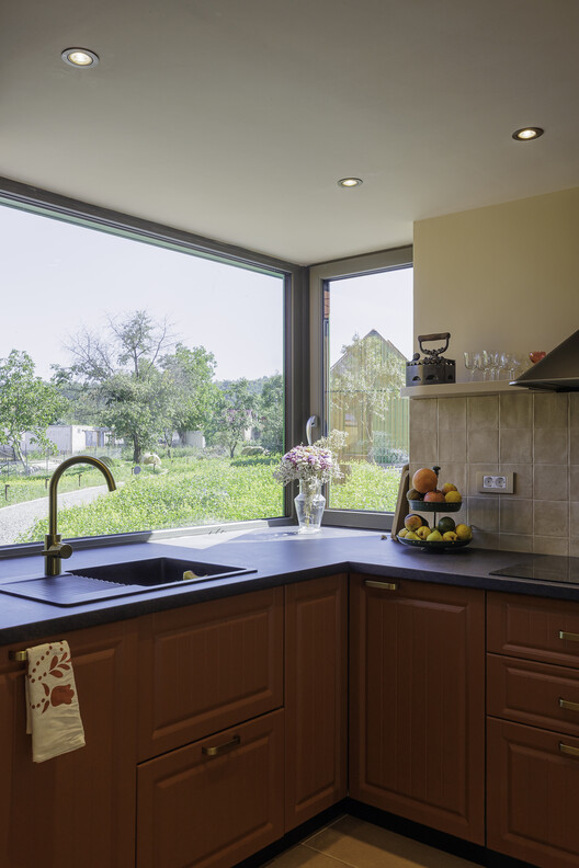 Holiday Homes in Moldovenești / MVAA - Interior Photography, Kitchen, Countertop, Wood, Sink, Glass