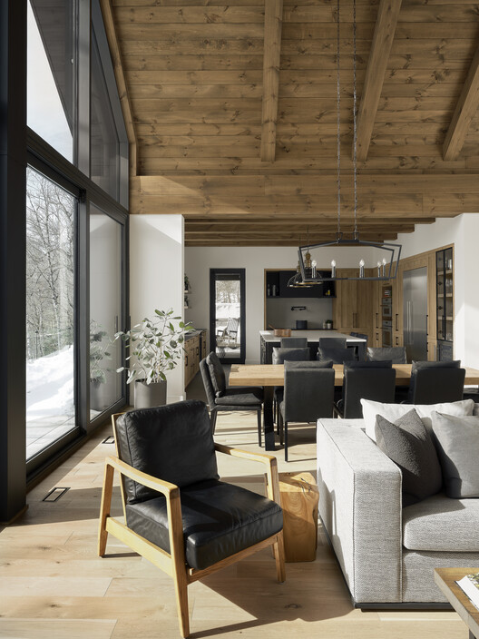 HarPie / Nathalie Thibodeau Architecte - Interior Photography, Living Room, Chair, Wood, Table, Sofa, Lighting, Beam