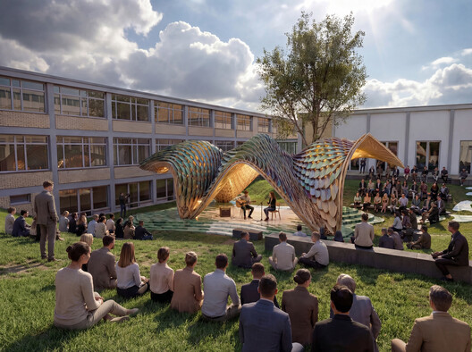 Reversible Cultural Pavilion Activates Public Space in Frankfurt 2026 - Image 5 of 16