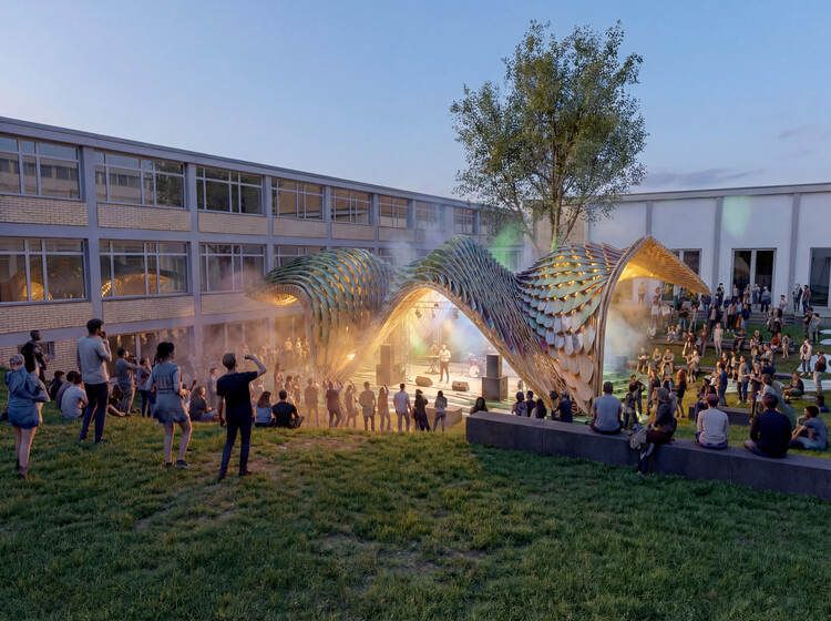 Reversible Cultural Pavilion Activates Public Space in Frankfurt 2026 - Image 6 of 16