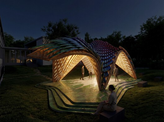 Reversible Cultural Pavilion Activates Public Space in Frankfurt 2026 - Image 7 of 16