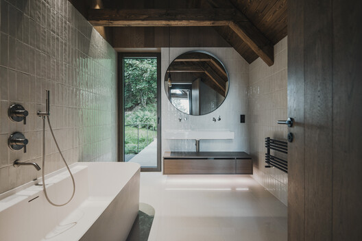 Strážné Cottage / Mimosa architects - Interior Photography, Bathroom, Wood, Bathtub, Sink