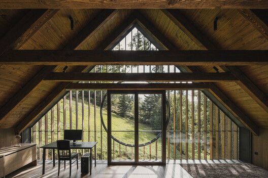 Strážné Cottage / Mimosa architects - Interior Photography, Wood, Beam