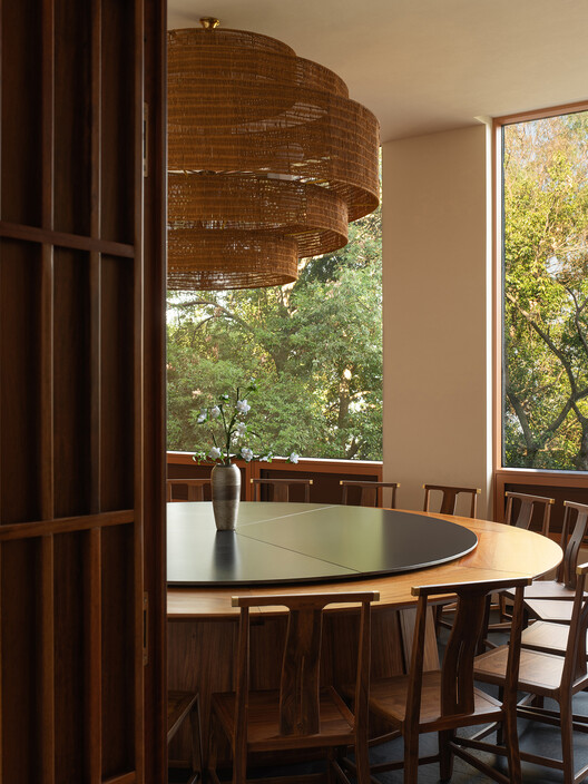 Qing Shui Meditation Retreat Center / RESP Studio Qing Shui Meditation Retreat Center / RESP Studio - Interior Photography, Dining room, Wood, Table, Chair