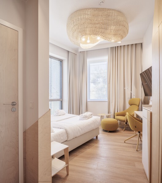 Wave 4 & 5 - ECR Health Care Complex / FAAB - Interior Photography, Wood, Bedroom, Bed, Lighting