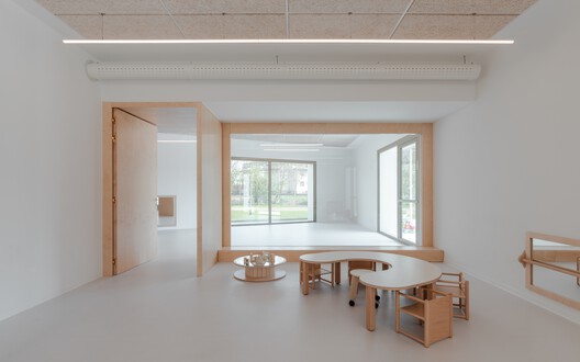New Nursery School in Bergamo / Studio Capitanio Architetti - Interior Photography, Dining room, Wood