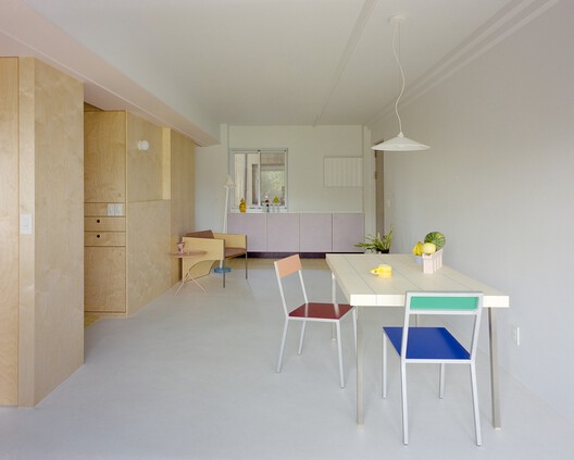 L’appartement Hu / OUJ L’appartement Hu / OUJ - Interior Photography, Kitchen, Wood, Table, Chair