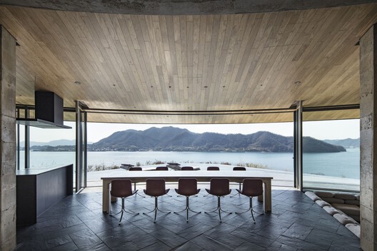 Not a Hotel Setouchi Resort / BIG - Interior Photography, Dining room, Wood, Coast
