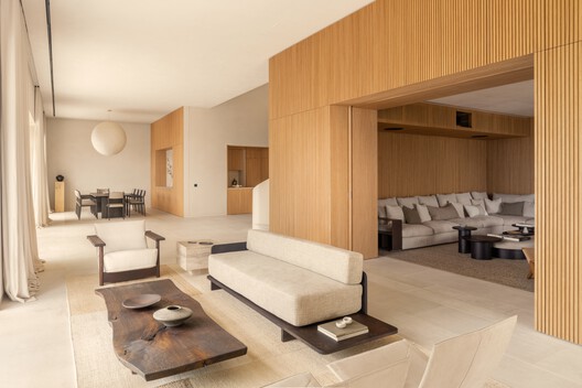 Villa in Recco / Gosplan + Giordano Hadamik Architects + caarpa + studio.skey - Interior Photography, Living Room, Wood, Sofa, Table, Chair