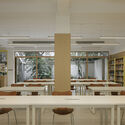 Renovation Design of the Library, Chengdu Shude Experimental Middle School / Modum Atelier - Interior Photography, Educational Interiors, Lighting, Table, Chair