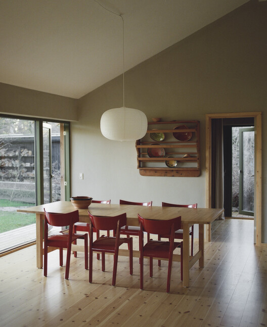 Stenkløvervej Vacation House / Filip Karl Edward Arkitektur Stenkløvervej Vacation House / Filip Karl Edward Arkitektur - Interior Photography, Dining room, Wood, Table, Chair, Lighting