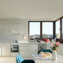 Platte-Lostraat  Collective Housing  / KPW architecten - Interior Photography, Residential Architecture, Kitchen, Countertop, Lighting, Chair