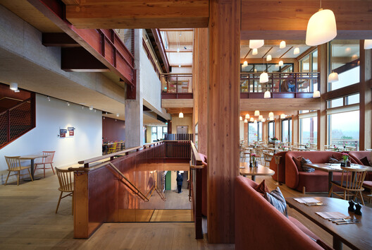 Theatr Clwyd / Haworth Tompkins - Interior Photography, Kitchen, Wood, Chair, Glass
