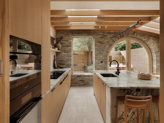 Islington House  / Architecture for London + Hamish Vincent Design - Interior Photography, Kitchen, Wood, Countertop, Beam, Sink