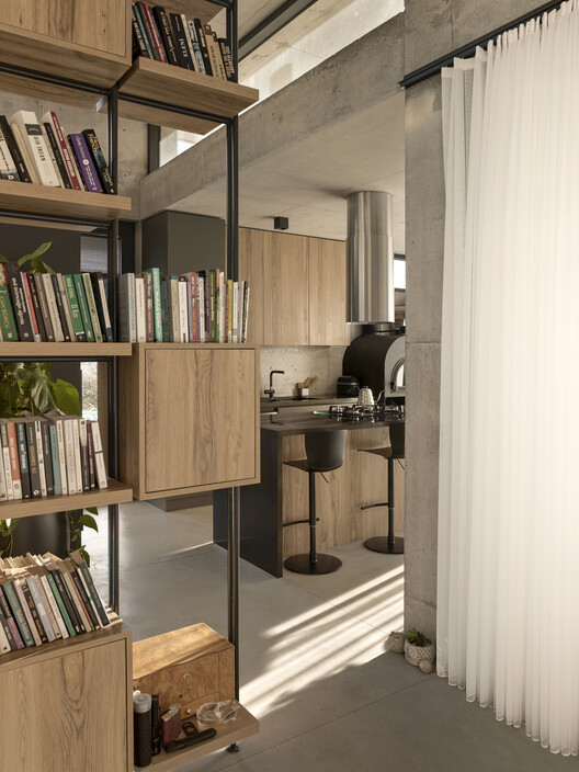Elmali House / PIN Architects Elmali House / PIN Architects - Interior Photography, Wood, Lighting, Table, Shelving, Chair