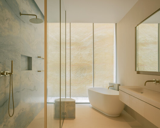 Mozart House / Studio DERA Mozart House / Studio DERA - Interior Photography, Bathroom, Wood, Bathtub, Lighting, Sink, Glass
