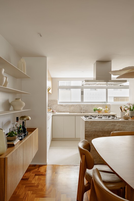 Apartamento IF / Estúdio Nimo - Fotografia de Interiores, Cozinha, Madeira, Bancada, Iluminação