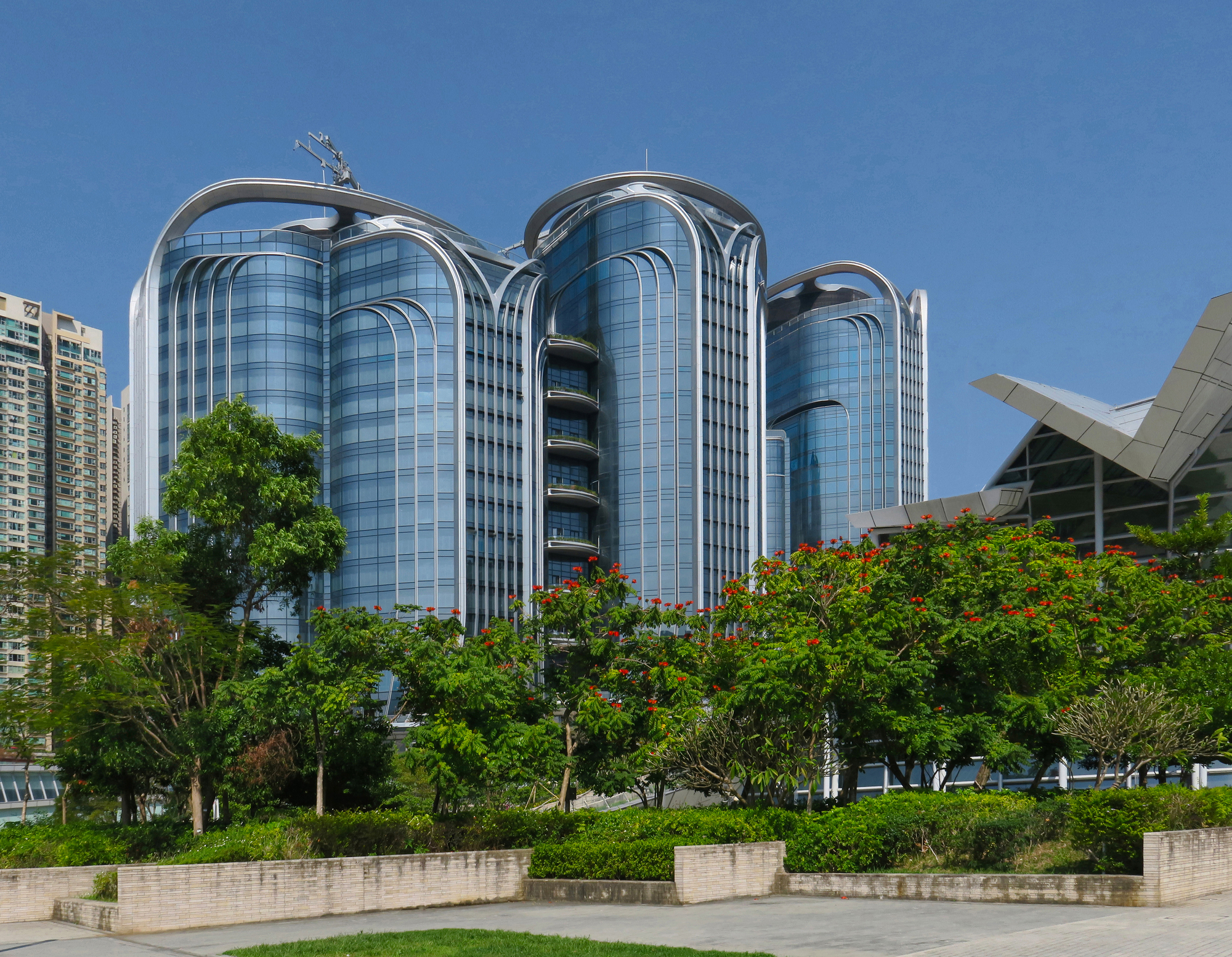 Zaha Hadid Architects' Gateway Centre in West Kowloon Hong Kong Nears Completion, Captured by Paul Clemence