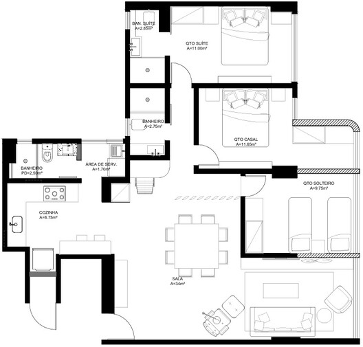 Apartamento de Férias / Fita Arquitetura Apartamento de Férias / Fita Arquitetura - Imagem 18 de 18