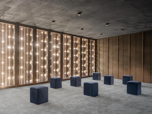 Eugen-Bolz Student Residence / Cukrowicz Nachbaur Architekten - Interior Photography, Living Room, Wood, Lighting